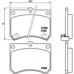 BREMBO Bremsbelagsatz, Scheibenbremse