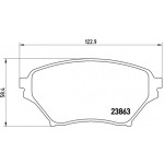 BREMBO Bremsbelagsatz, Scheibenbremse