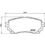 BREMBO Bremsbelagsatz, Scheibenbremse