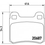 BREMBO Bremsbelagsatz, Scheibenbremse