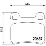 BREMBO Bremsbelagsatz, Scheibenbremse