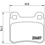 BREMBO Bremsbelagsatz, Scheibenbremse