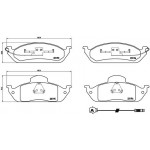 BREMBO Bremsbelagsatz, Scheibenbremse