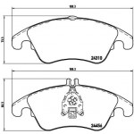 BREMBO Bremsbelagsatz, Scheibenbremse