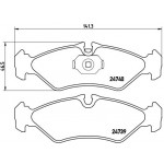 BREMBO Bremsbelagsatz, Scheibenbremse