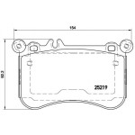 BREMBO Bremsbelagsatz, Scheibenbremse
