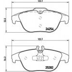 BREMBO Bremsbelagsatz, Scheibenbremse