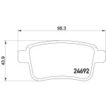 BREMBO Bremsbelagsatz, Scheibenbremse