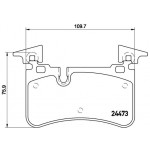 BREMBO Bremsbelagsatz, Scheibenbremse