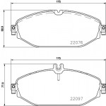 BREMBO Bremsbelagsatz, Scheibenbremse