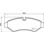 BREMBO Bremsbelagsatz, Scheibenbremse