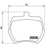 BREMBO Bremsbelagsatz, Scheibenbremse