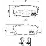 BREMBO Bremsbelagsatz, Scheibenbremse