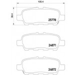 BREMBO Bremsbelagsatz, Scheibenbremse