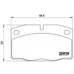 BREMBO Bremsbelagsatz, Scheibenbremse