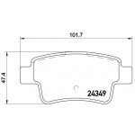 BREMBO Bremsbelagsatz, Scheibenbremse