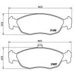 BREMBO Bremsbelagsatz, Scheibenbremse