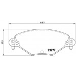 BREMBO Bremsbelagsatz, Scheibenbremse