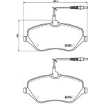 BREMBO Bremsbelagsatz, Scheibenbremse