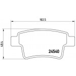 BREMBO Bremsbelagsatz, Scheibenbremse