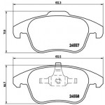 BREMBO Bremsbelagsatz, Scheibenbremse