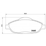 BREMBO Bremsbelagsatz, Scheibenbremse