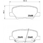 BREMBO Bremsbelagsatz, Scheibenbremse