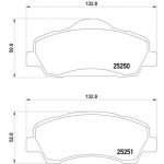 BREMBO Bremsbelagsatz, Scheibenbremse