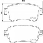 BREMBO Bremsbelagsatz, Scheibenbremse