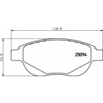 BREMBO Bremsbelagsatz, Scheibenbremse