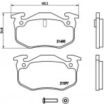 BREMBO Bremsbelagsatz, Scheibenbremse