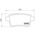 BREMBO Bremsbelagsatz, Scheibenbremse