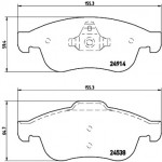 BREMBO Bremsbelagsatz, Scheibenbremse