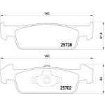 BREMBO Bremsbelagsatz, Scheibenbremse