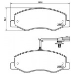 BREMBO Bremsbelagsatz, Scheibenbremse