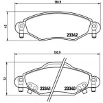 BREMBO Bremsbelagsatz, Scheibenbremse