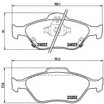 BREMBO Bremsbelagsatz, Scheibenbremse