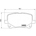 BREMBO Bremsbelagsatz, Scheibenbremse