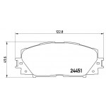 BREMBO Bremsbelagsatz, Scheibenbremse