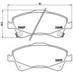 BREMBO Bremsbelagsatz, Scheibenbremse