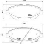 BREMBO Bremsbelagsatz, Scheibenbremse