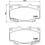 BREMBO Bremsbelagsatz, Scheibenbremse