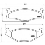 BREMBO Bremsbelagsatz, Scheibenbremse