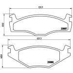 BREMBO Bremsbelagsatz, Scheibenbremse