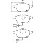 BREMBO Bremsbelagsatz, Scheibenbremse