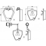 BREMBO Bremsbelagsatz, Scheibenbremse