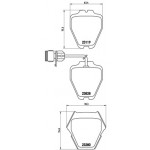 BREMBO Bremsbelagsatz, Scheibenbremse