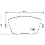 BREMBO Bremsbelagsatz, Scheibenbremse
