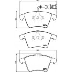 BREMBO Bremsbelagsatz, Scheibenbremse