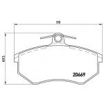 BREMBO Bremsbelagsatz, Scheibenbremse